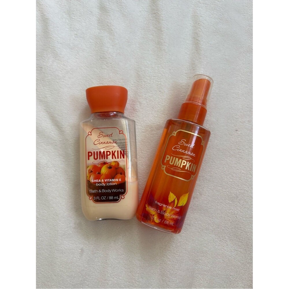 Bath & Body Works Sweet Cinnamon Pumpkin Lotion & Mist Travel Size Set